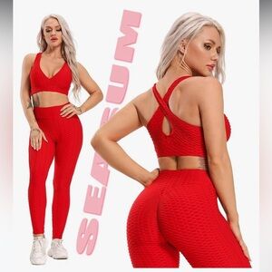 SEASUM High Waist Yoga Pants Tummy Control Slimming Booty Leggings